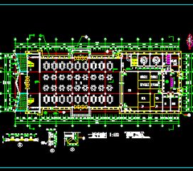 某食品廠職工餐廳建筑設計圖紙免費下載